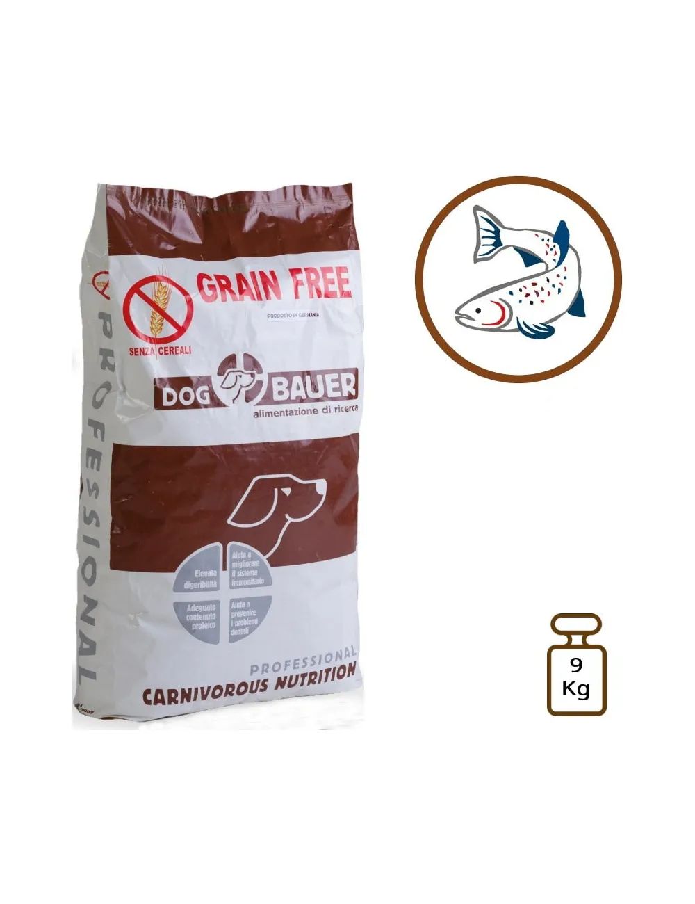Sacco crocchette per cani senza cereali Dogbauer Trota Sacco crocchette per cani senza cereali Dogbauer Trota