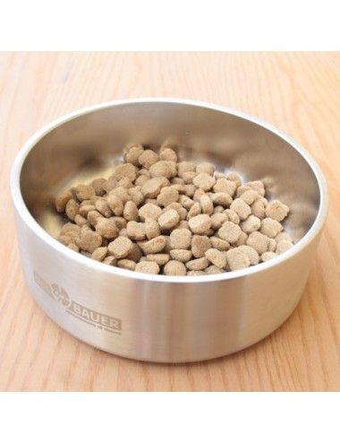 mangime per cani al Pesce e Riso Dogbauer - crocchette nella bellissima ciotola Dogbauer