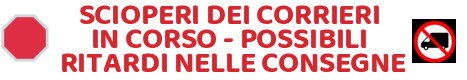 banner sciopero corrieri ritardi nelle consegne